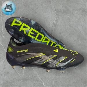 Adidas Predator Elite Laceless FG Electric Stealth Pack Cleat JI1078 Size 7.5